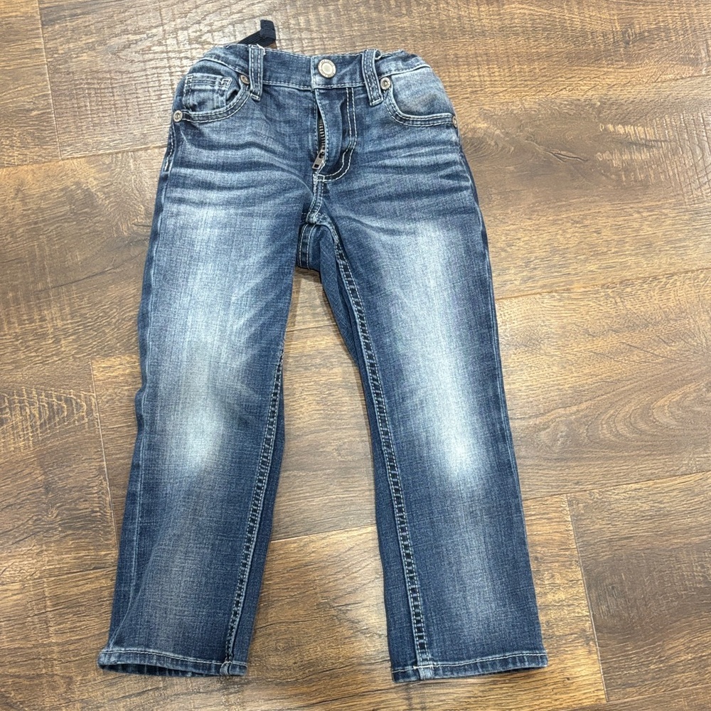BKE Boys' Faded Blue Straight Jeans